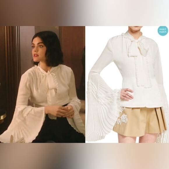 Alexis sorrenta white ruffle blouse XL NWOT - Picture 7 of 12